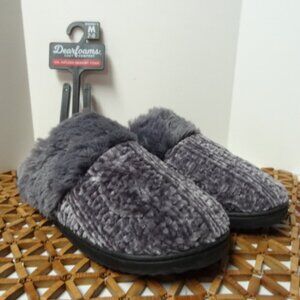 Dearfoams Cozy Comfort Gel Infused Memory Foam Slippers, NWT